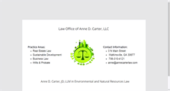 Desktop Screenshot of annecarterlaw.com