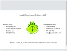 Tablet Screenshot of annecarterlaw.com